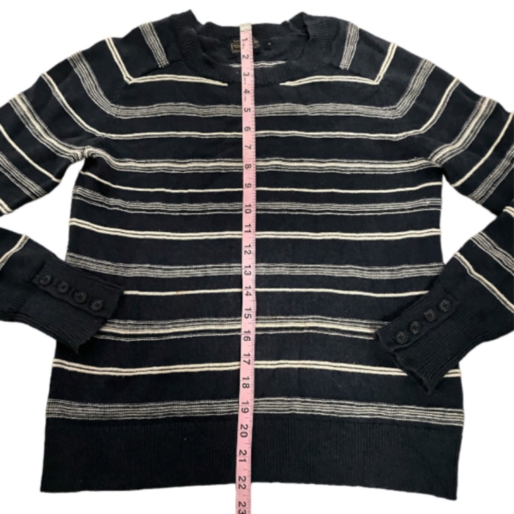 Pendleton Dark Gray Wool Blend Striped Sweater Si… - image 5
